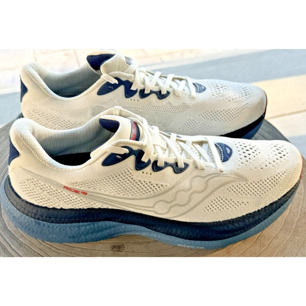 Saucony Ride 19 S21055-146 Ivory Storm SZ 11 Mens Sneakers Road Running Shoes